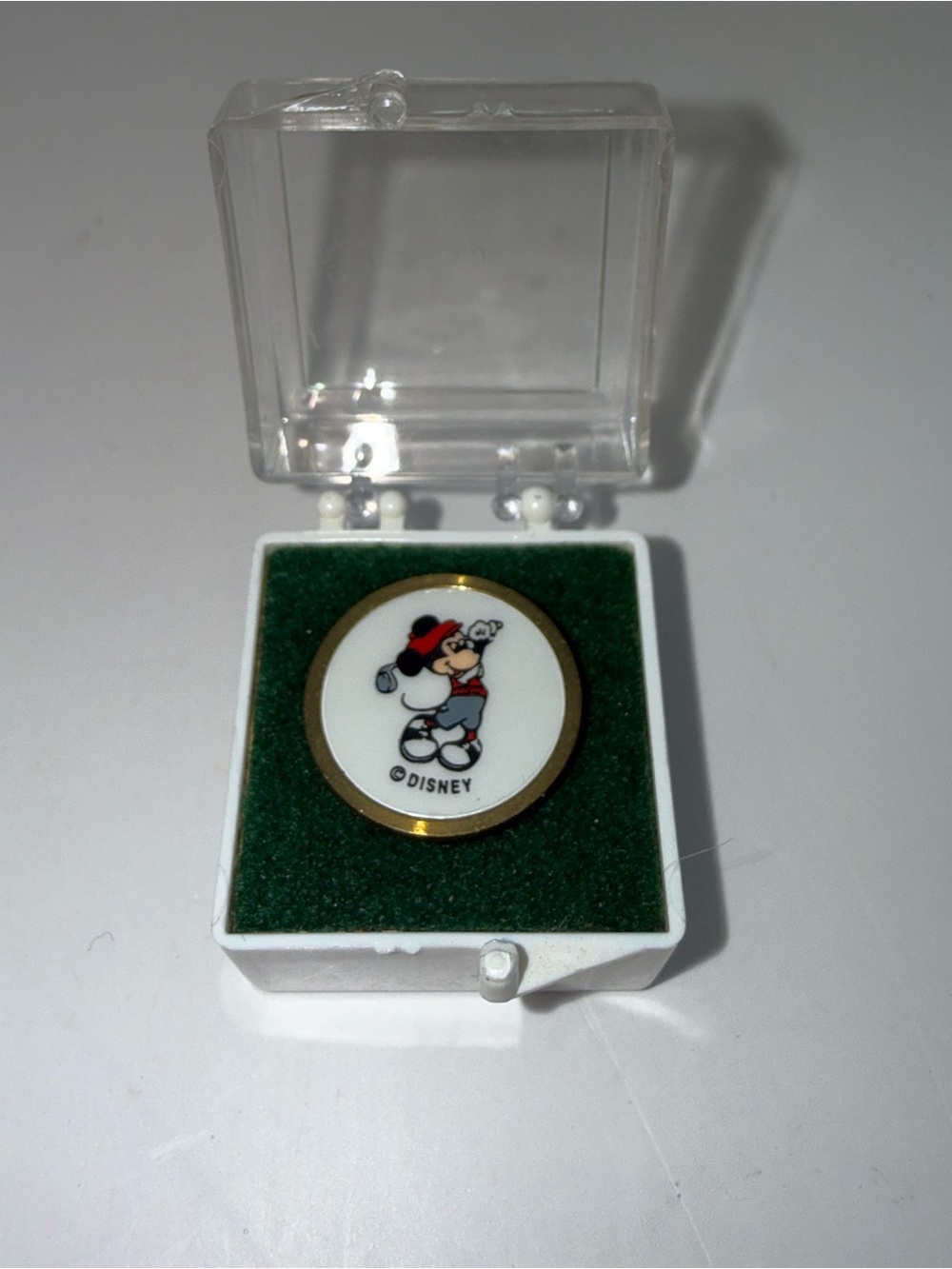 Vintage Disney Mickey Mouse golf ball marker or collectible token Mickey